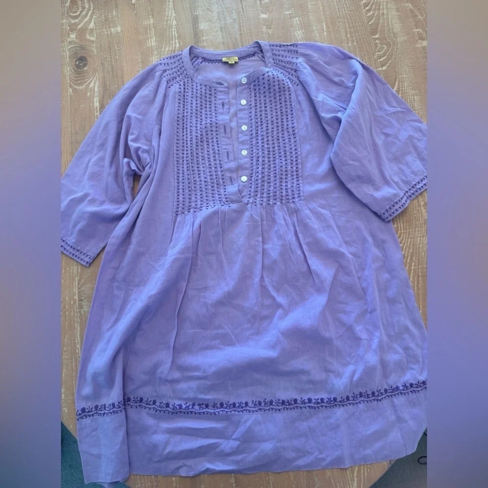 Roller Rabbit Purple Embroidered Tunic Dress